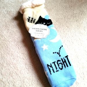 NEW Sherpa Theme Fleece-Lined Socks One Size